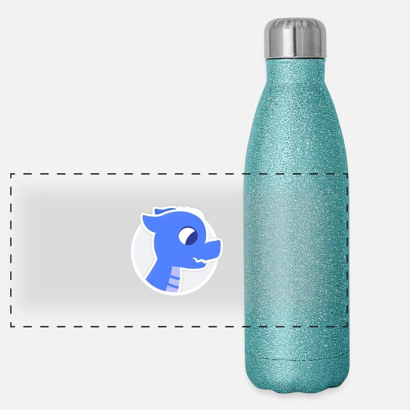Mignon dragon douillet bleu Gourde isotherme panoramique pailletée 500 ml