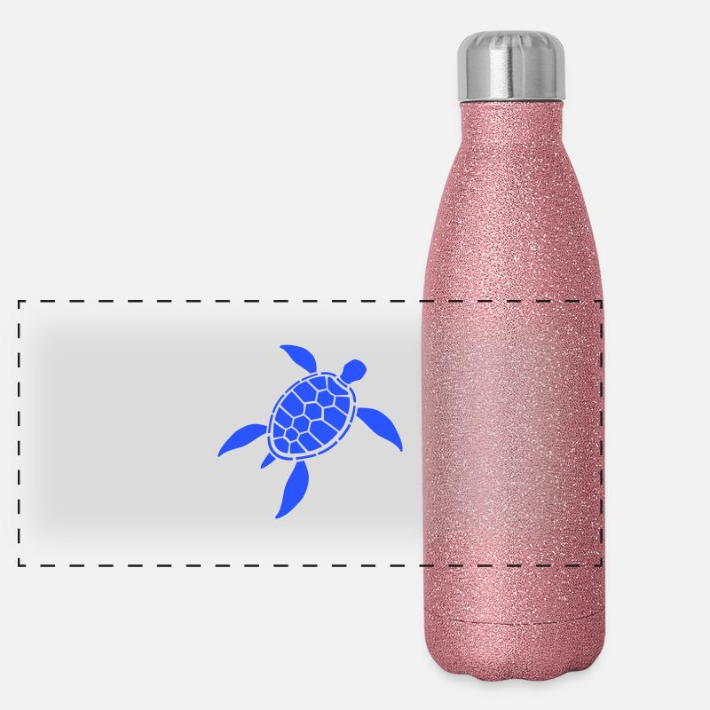 Turtle Turtle Shell Icon Logo Cool Panoramic Glitter Thermal Bottle 500 ml