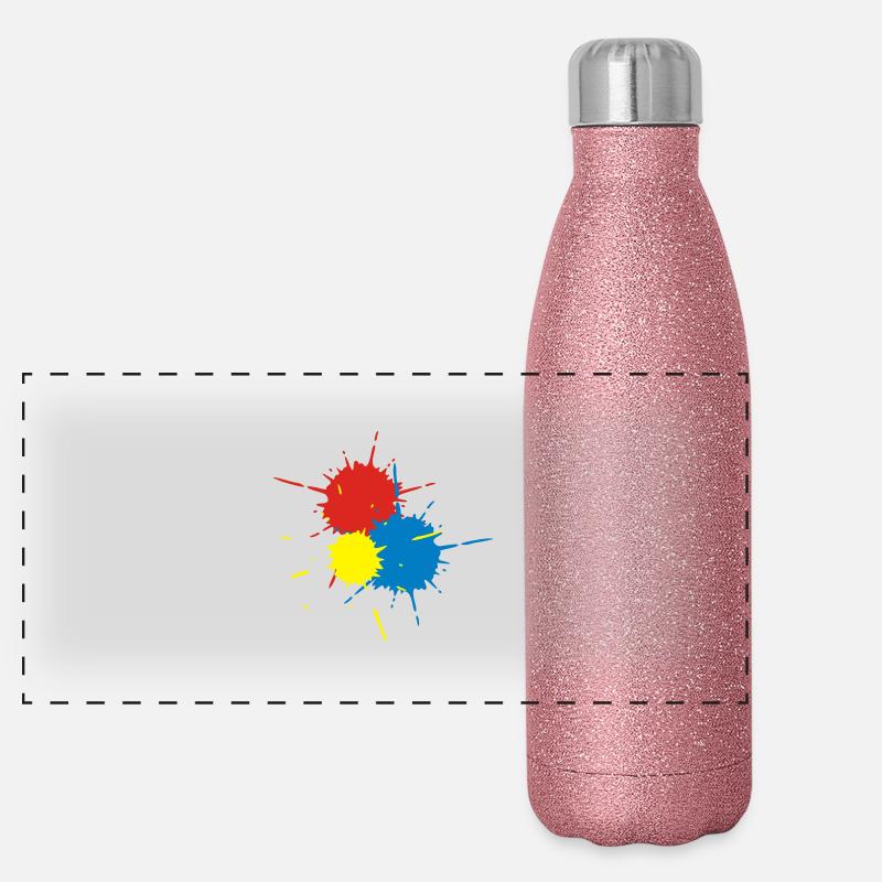Paintball Splats Panoramic Glitter Thermal Bottle 500 ml
