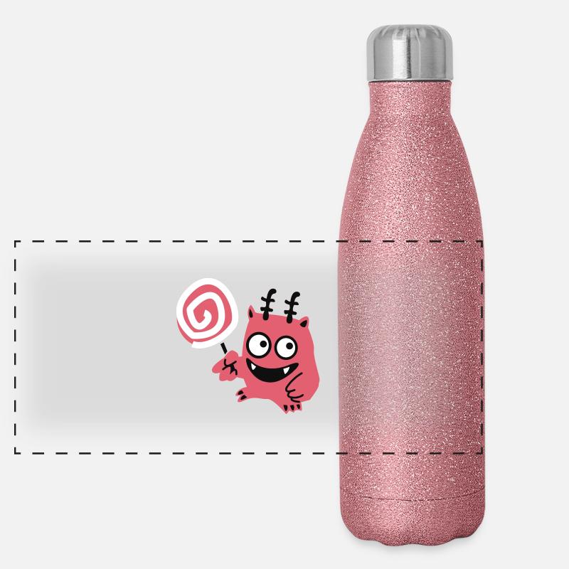 Lolli-Monster Panorama Glitzer Isolierflasche 500 ml