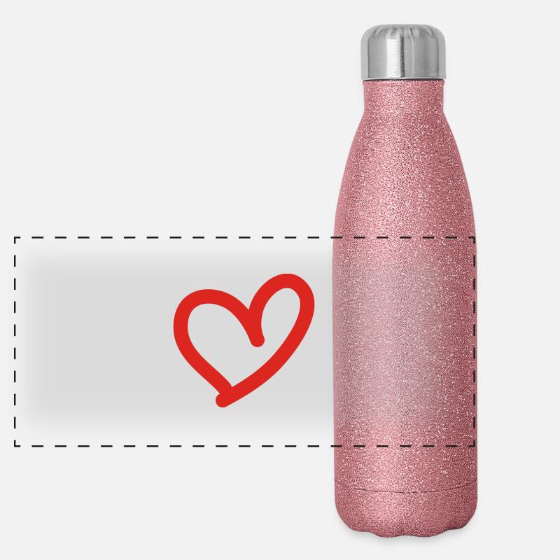 coeur-trait Gourde isotherme panoramique pailletée 500 ml
