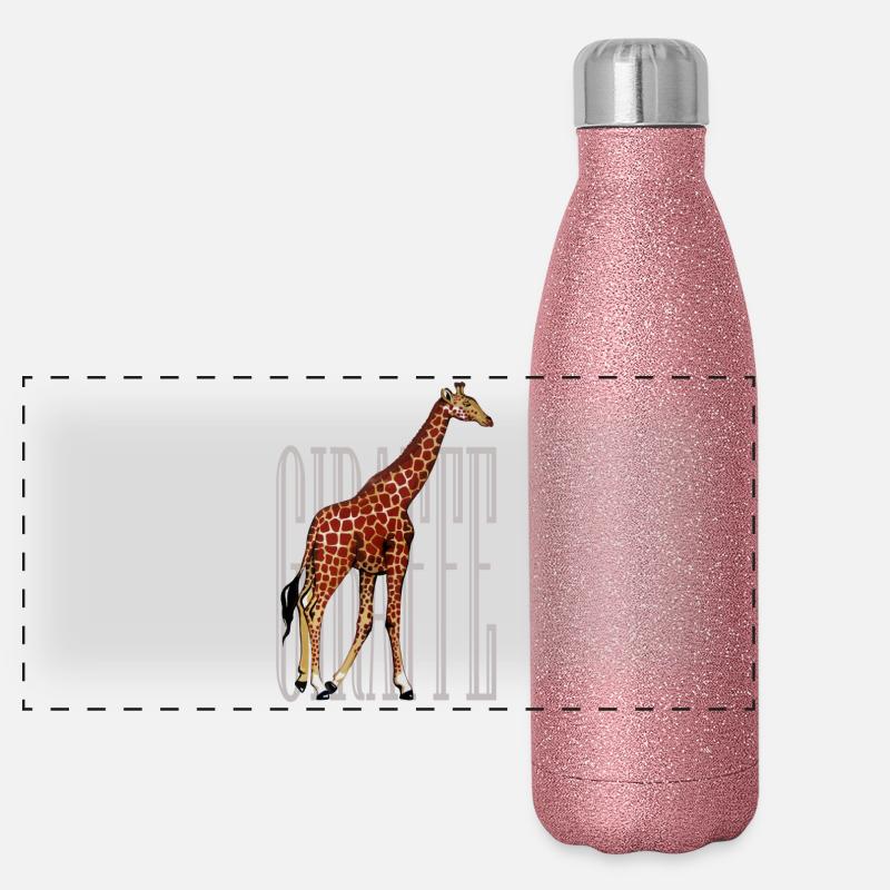 Giraffe Panorama Glitzer Isolierflasche 500 ml