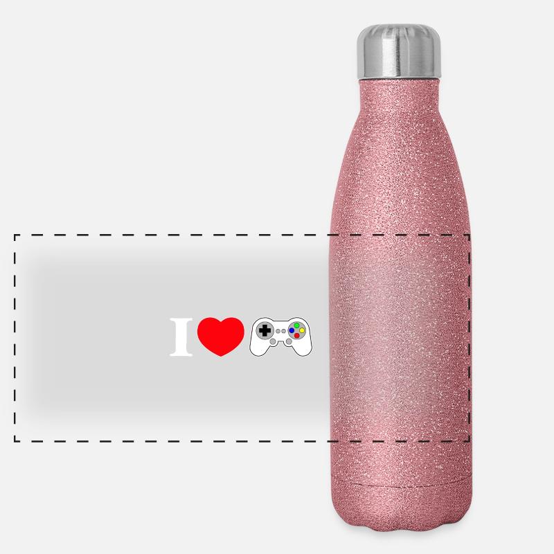 J’adore les jeux Gourde isotherme panoramique pailletée 500 ml