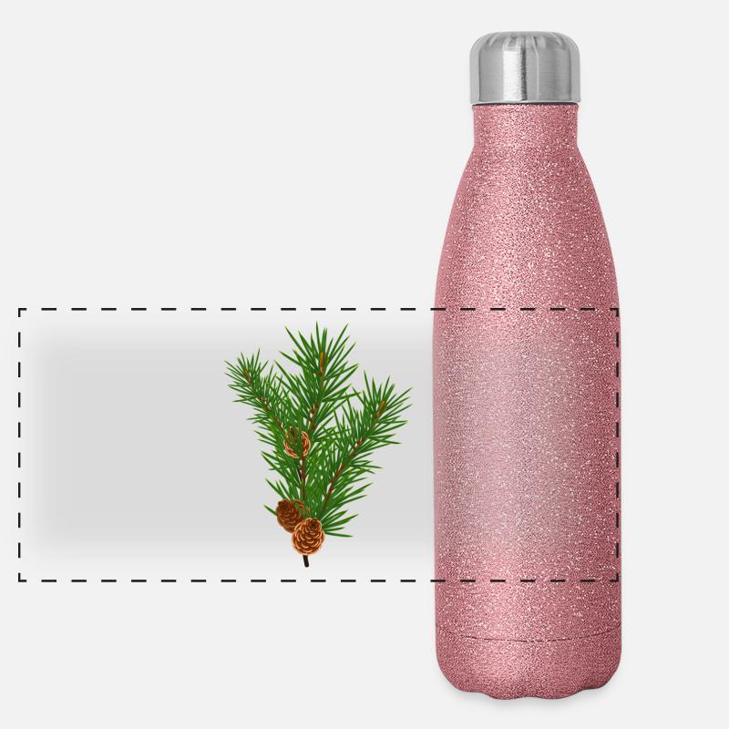 Pine branch Panoramic Glitter Thermal Bottle 500 ml