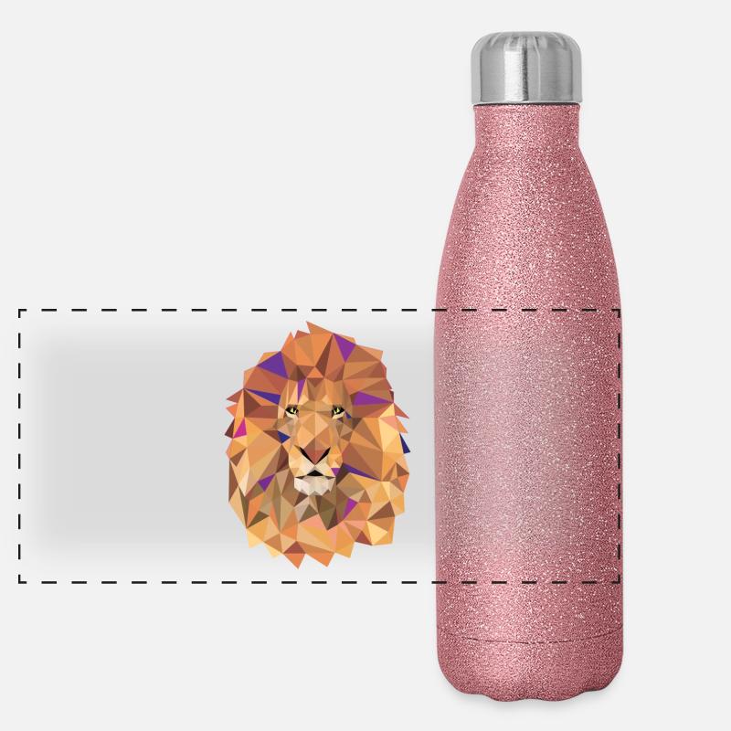 Löwe Panorama Glitzer Isolierflasche 500 ml