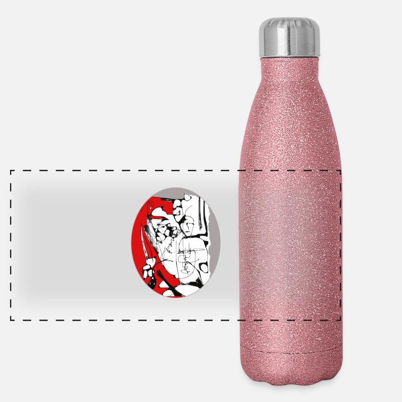 Freiheit der Interpretation 4 Panorama Glitzer Isolierflasche 500 ml