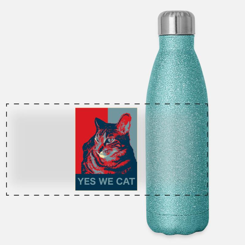 Yes we Cat Panorama Glitzer Isolierflasche 500 ml