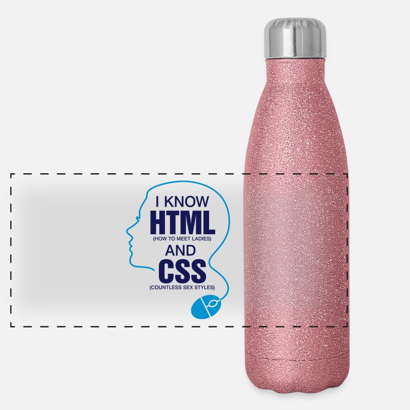 Je sais comment rencontrer des filles! Gourde isotherme panoramique pailletée 500 ml