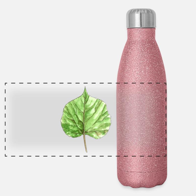 Lindenblatt Panorama Glitzer Isolierflasche 500 ml