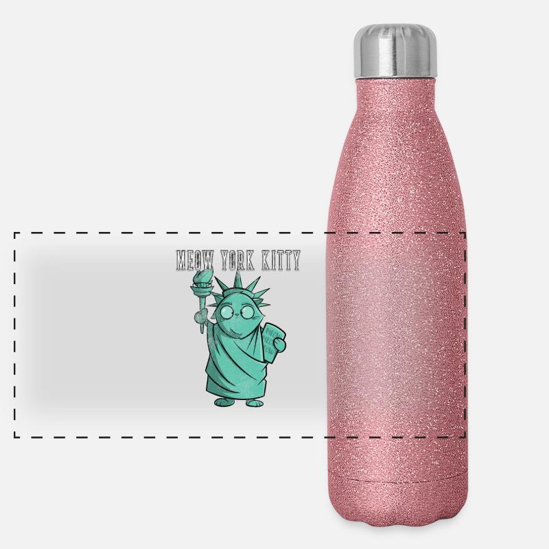 MEOW YORK KITTY Panorama Glitzer Isolierflasche 500 ml