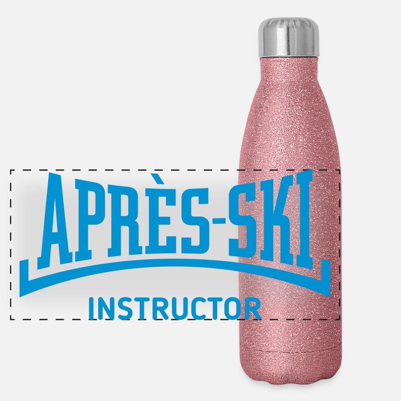 Moniteur Après-Ski (Après Ski / Concave / Blue) Gourde isotherme panoramique pailletée 500 ml