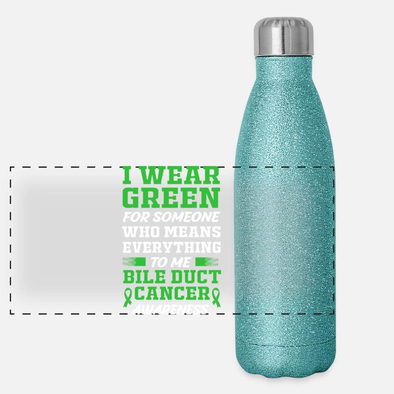 Gallengangskrebs Panorama Glitzer Isolierflasche 500 ml