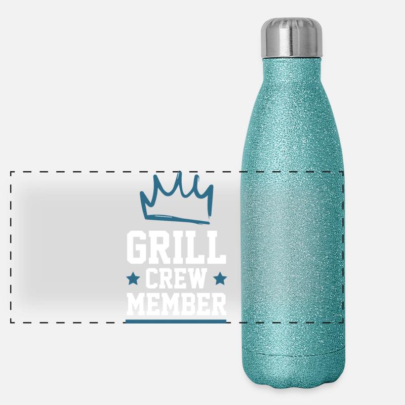 Équipe de grillades Gourde isotherme panoramique pailletée 500 ml
