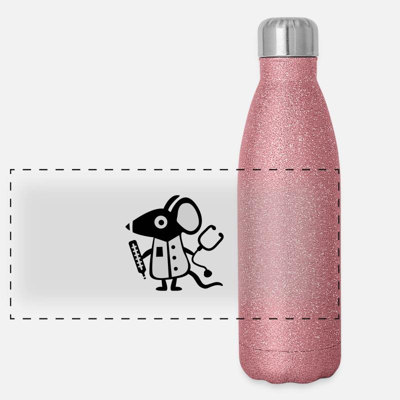 Mouse doctor - Doctor - rat Panoramic Glitter Thermal Bottle 500 ml