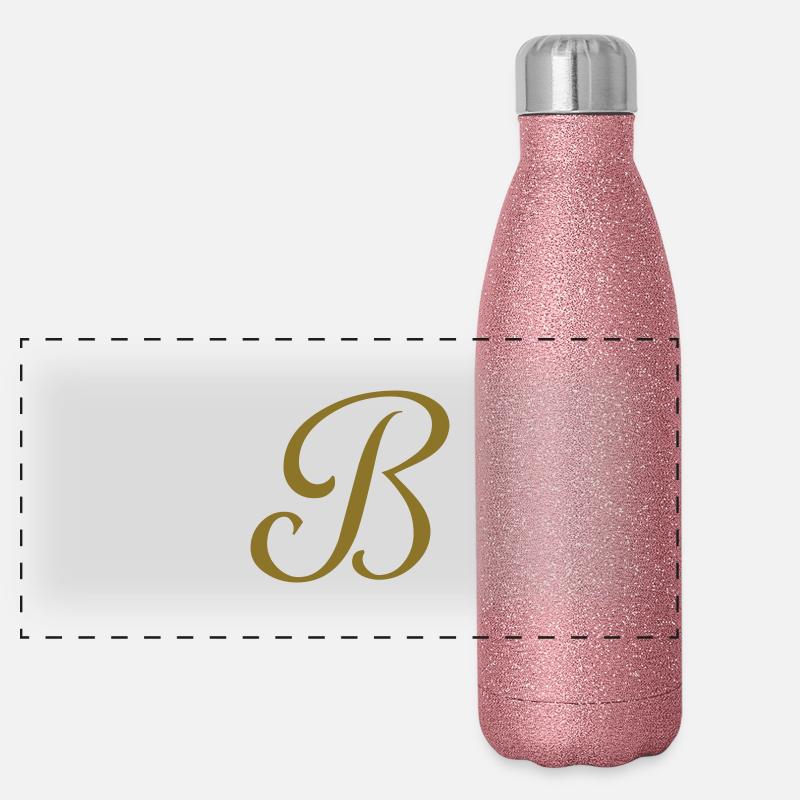 B - Lettre Gourde isotherme panoramique pailletée 500 ml