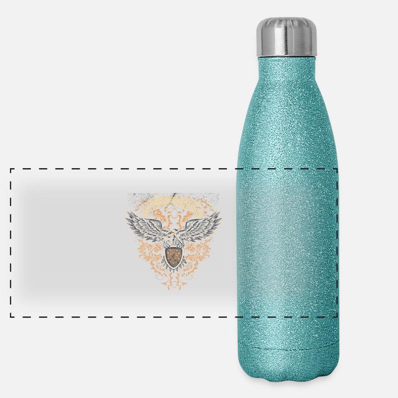 Ehrenamt ist Leidenschaft Panorama Glitzer Isolierflasche 500 ml