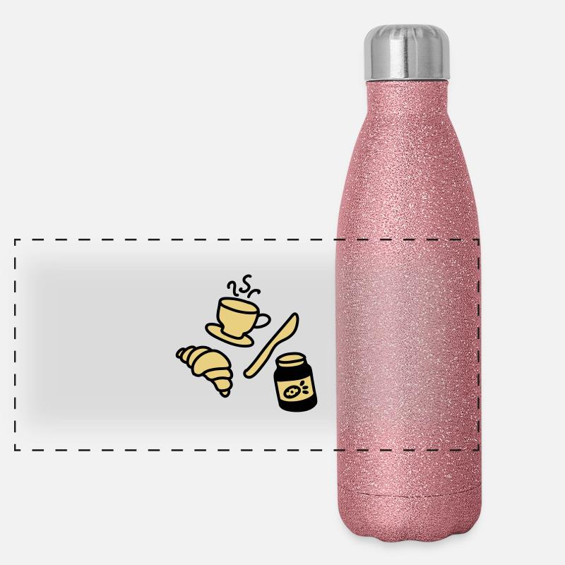 petit déjeuner Gourde isotherme panoramique pailletée 500 ml