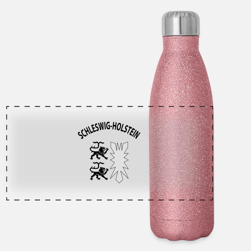 Schleswig-Holstein Panorama Glitzer Isolierflasche 500 ml