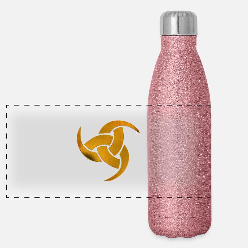 triple corne or antique Gourde isotherme panoramique pailletée 500 ml