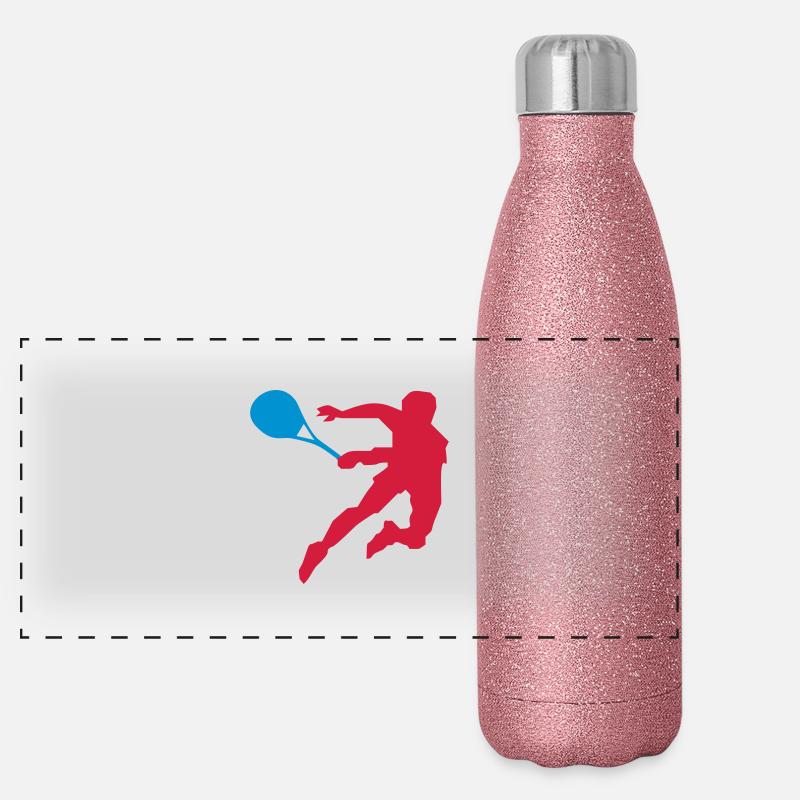 tennis Panorama Glitzer Isolierflasche 500 ml