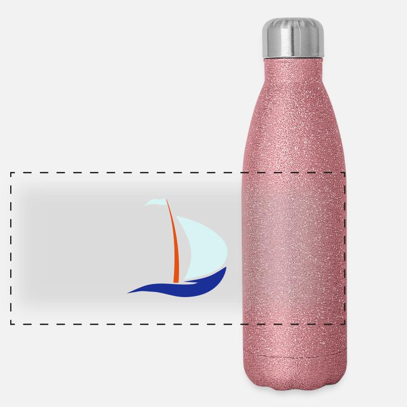 bateau à voile Gourde isotherme panoramique pailletée 500 ml