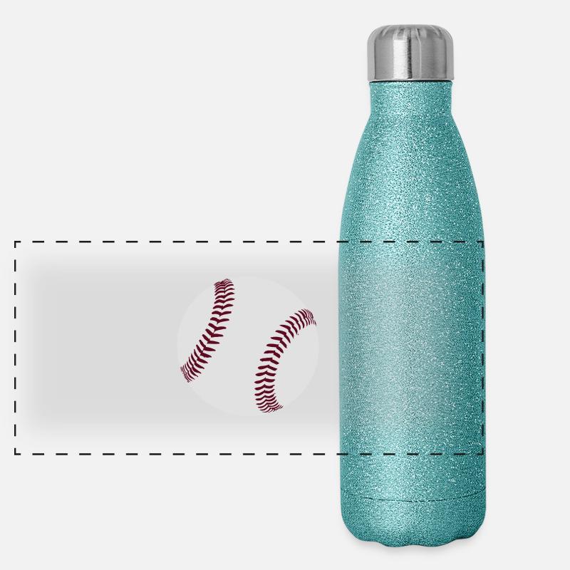 Baseball Panorama Glitzer Isolierflasche 500 ml