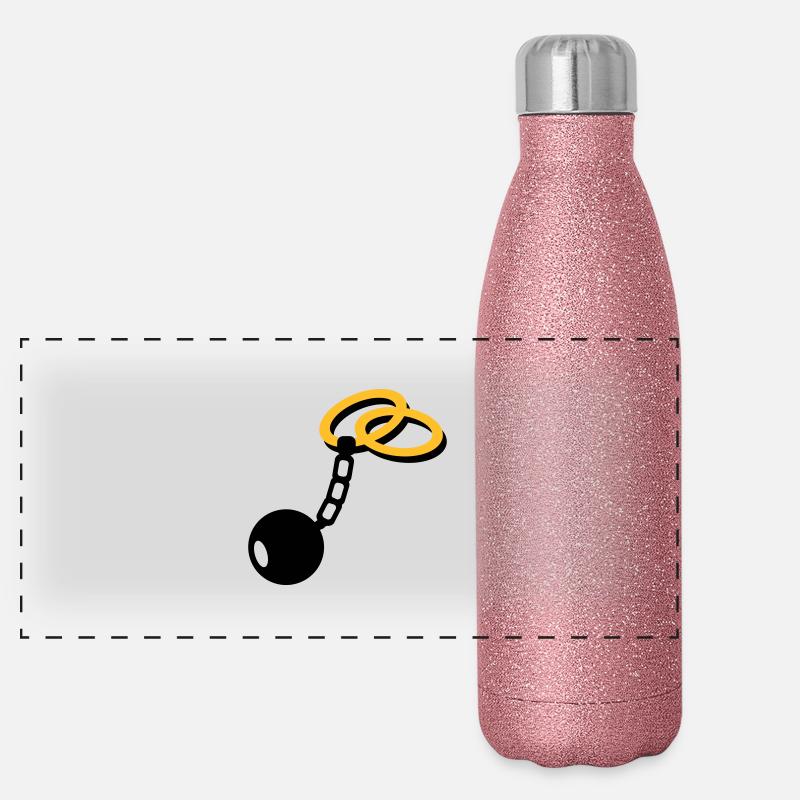 Mariage Bagues Gourde isotherme panoramique pailletée 500 ml