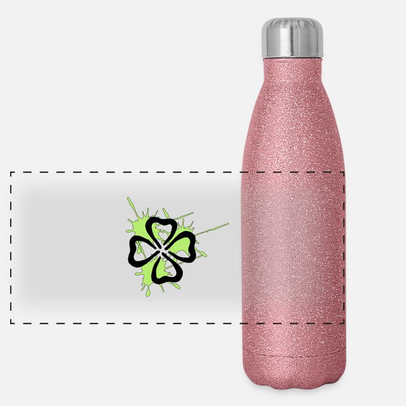 kleeblatt Panorama Glitzer Isolierflasche 500 ml