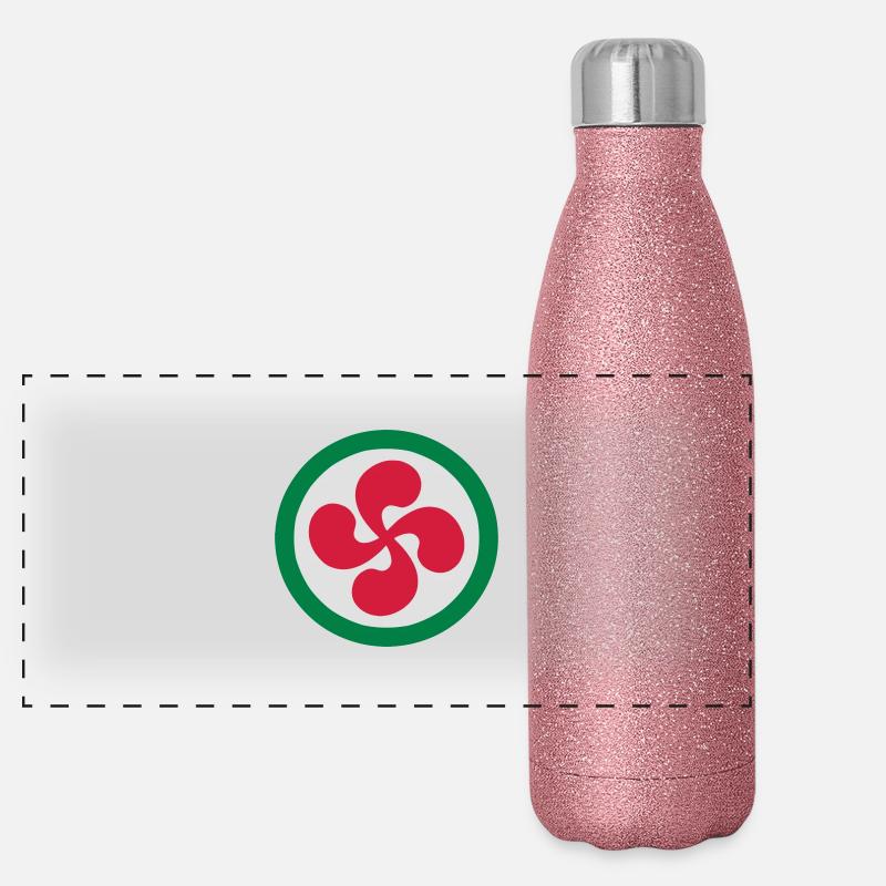 Croix Basque Euskadi Gourde isotherme panoramique pailletée 500 ml
