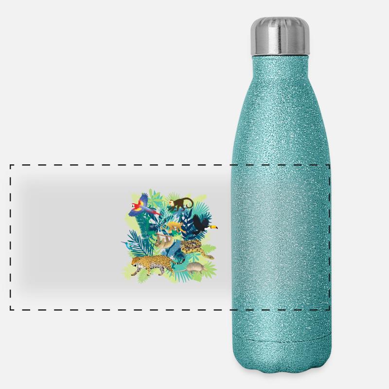 South America Jungle Light Gourde isotherme panoramique pailletée 500 ml