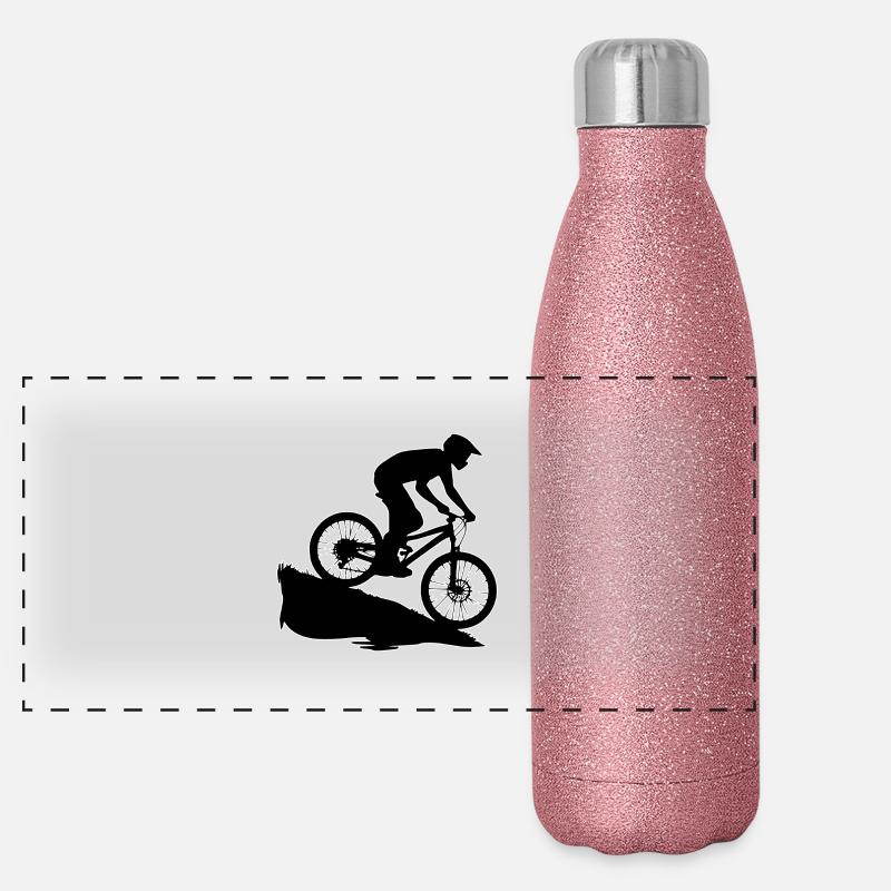 Contour du cycliste de descente Gourde isotherme panoramique pailletée 500 ml