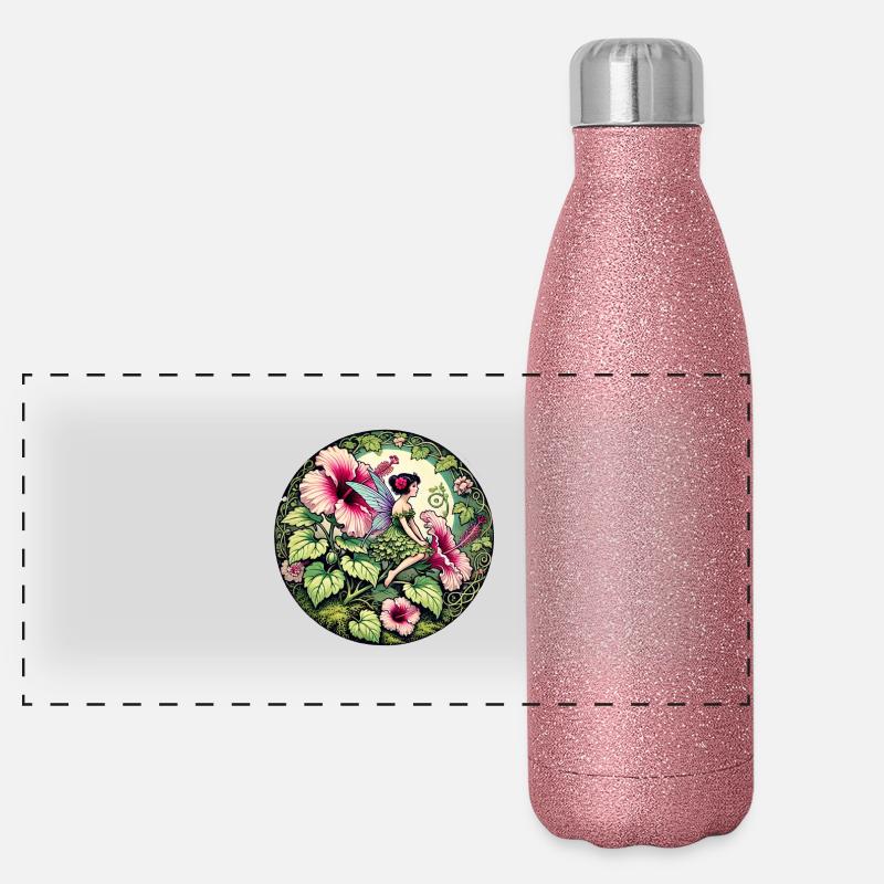 Hibiskus-Fee Panorama Glitzer Isolierflasche 500 ml