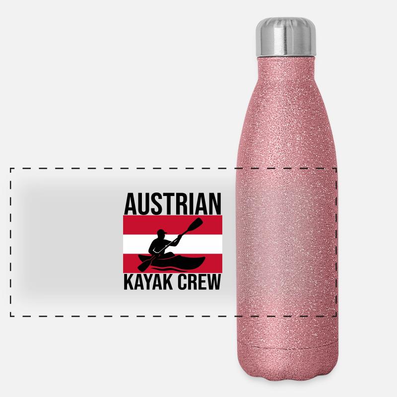 Austrian Kayak Crew Kajak Shirt Panorama Glitzer Isolierflasche 500 ml