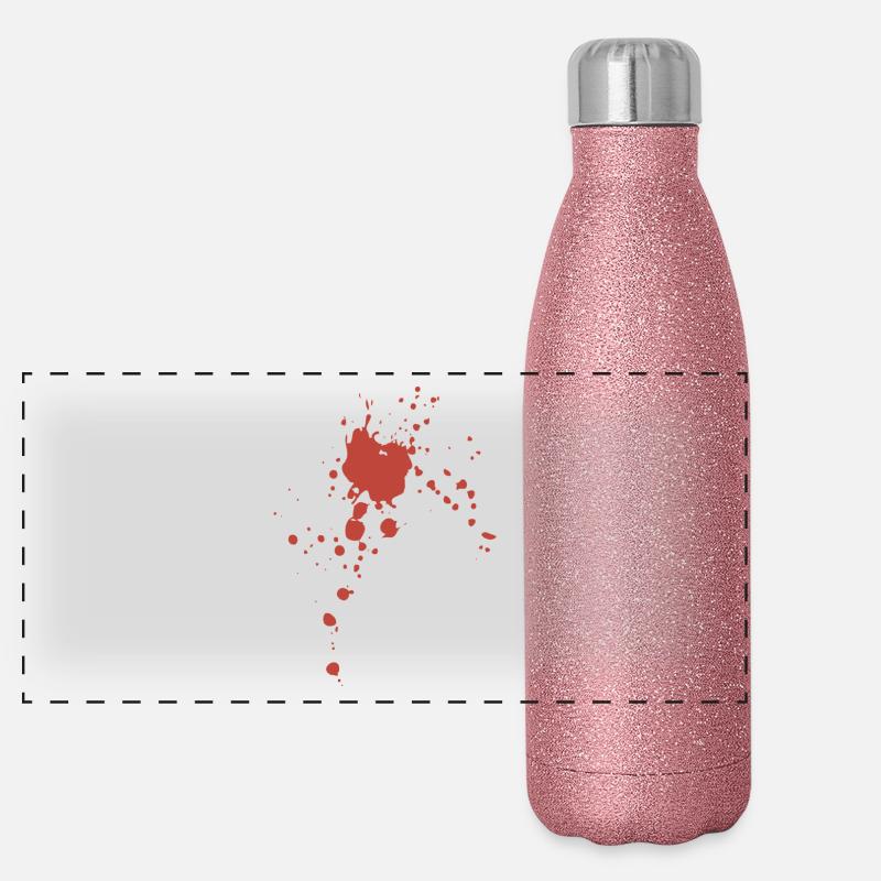éclaboussures de sang Gourde isotherme panoramique pailletée 500 ml