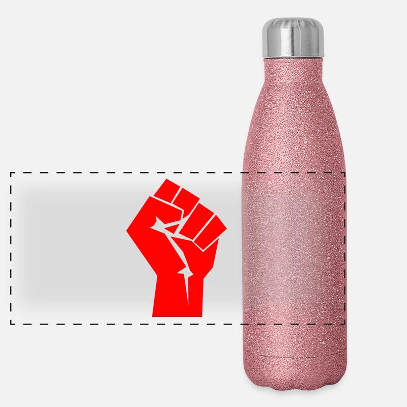 Fist en rouge Gourde isotherme panoramique pailletée 500 ml