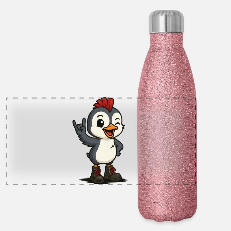 Punk Rock Polar Panoramic Glitter Thermal Bottle 500 ml