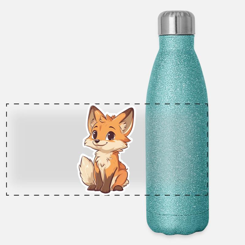 Fox Panoramic Glitter Thermal Bottle 500 ml