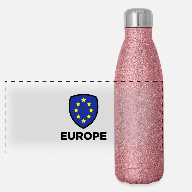Die Unionsflagge von Europa Panorama Glitzer Isolierflasche 500 ml