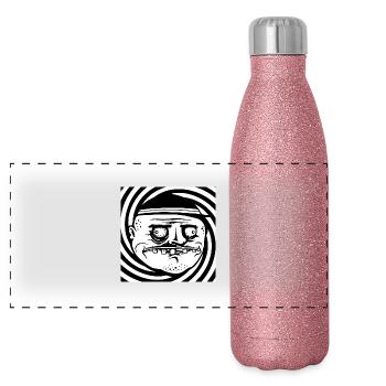 Troll 2.0 - Gourde isotherme panoramique pailletée 500 ml - paillettes roses - Devant