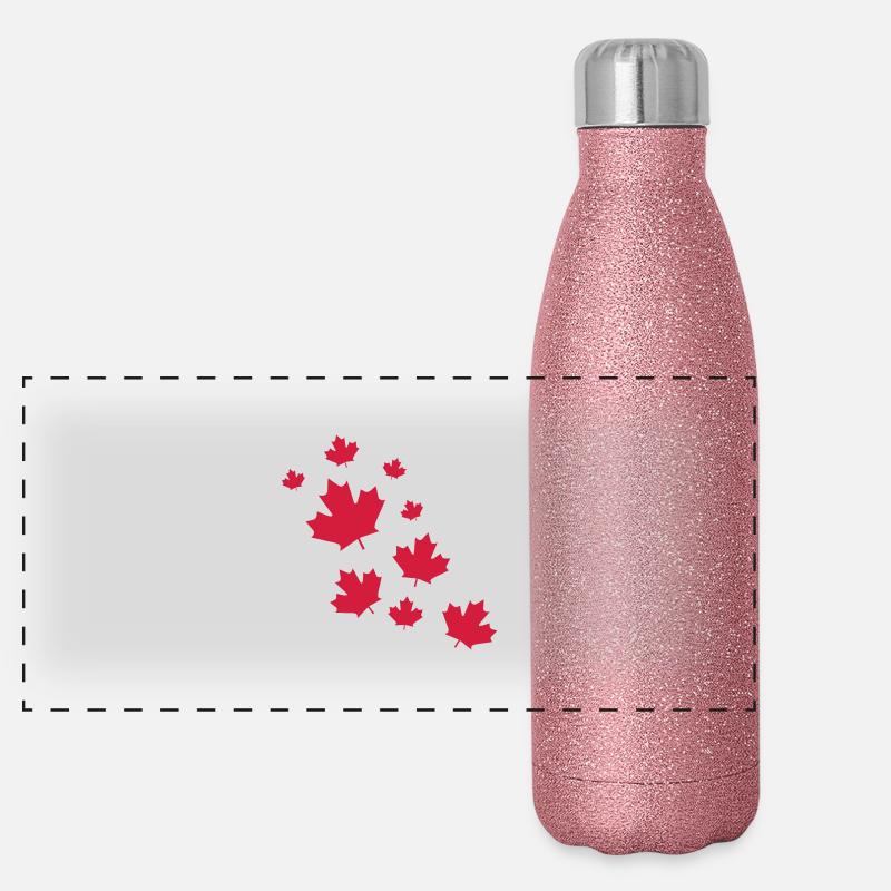 J'aime le Canada Gourde isotherme panoramique pailletée 500 ml
