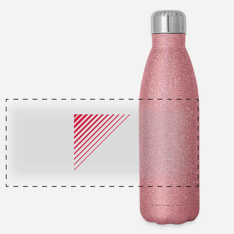 des lignes diagonales Gourde isotherme panoramique pailletée 500 ml