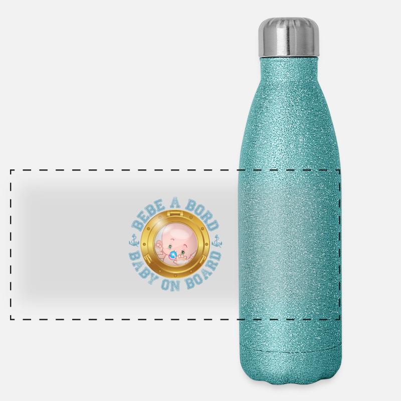 Bébé à bord Gourde isotherme panoramique pailletée 500 ml