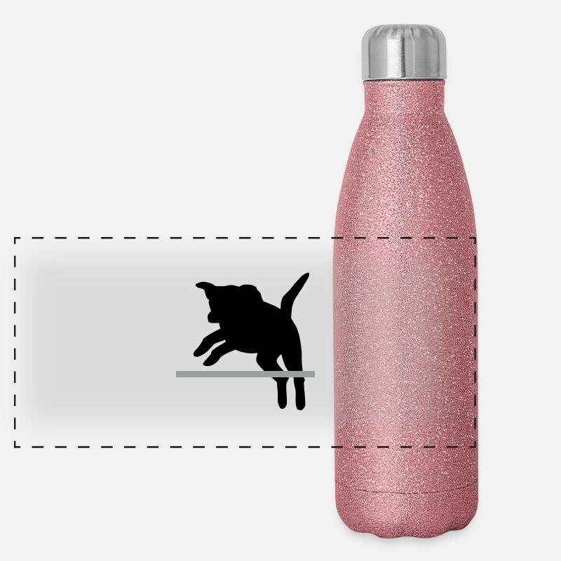 chien de sauter / agilité Gourde isotherme panoramique pailletée 500 ml