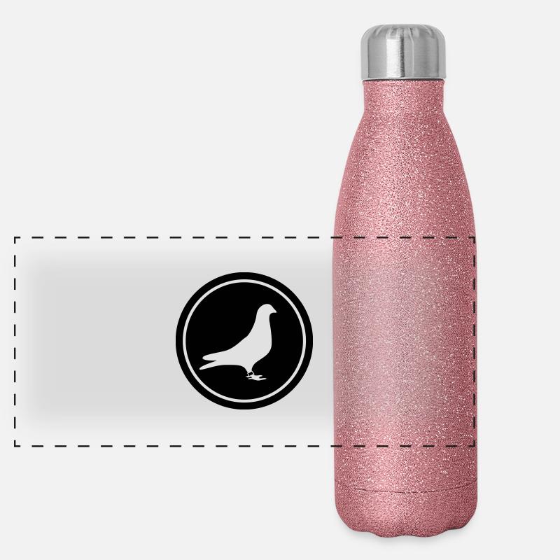 Brieftaubensport Panorama Glitzer Isolierflasche 500 ml