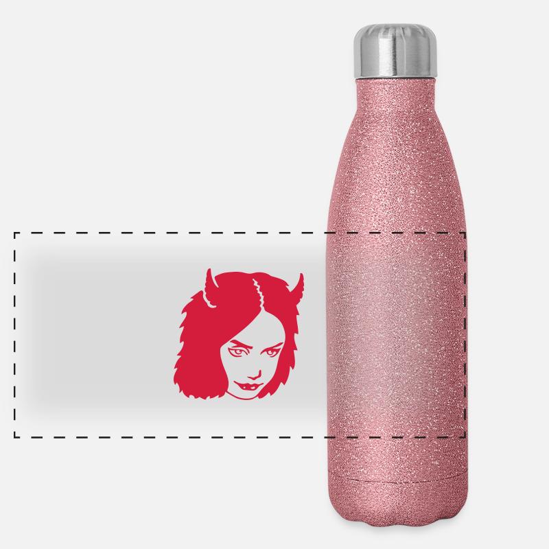 Devilgirl - Line Panorama Glitzer Isolierflasche 500 ml