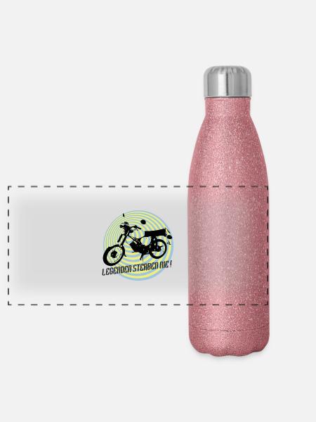 S51 Legenden - Panorama Glitzer Isolierflasche 500 ml - Pink Glitzer - Vorne