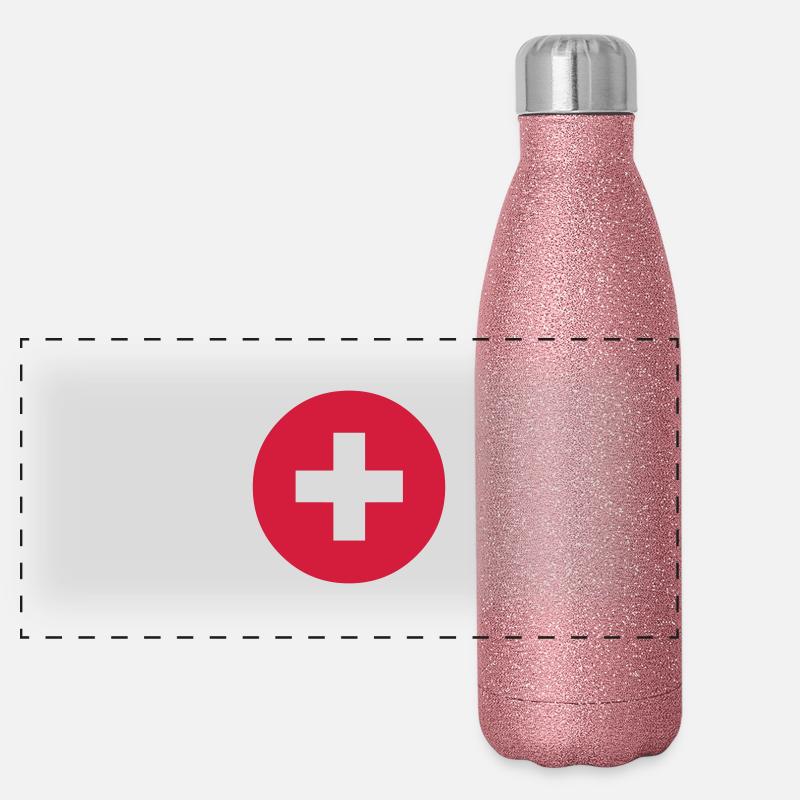 Notleuchte Panorama Glitzer Isolierflasche 500 ml