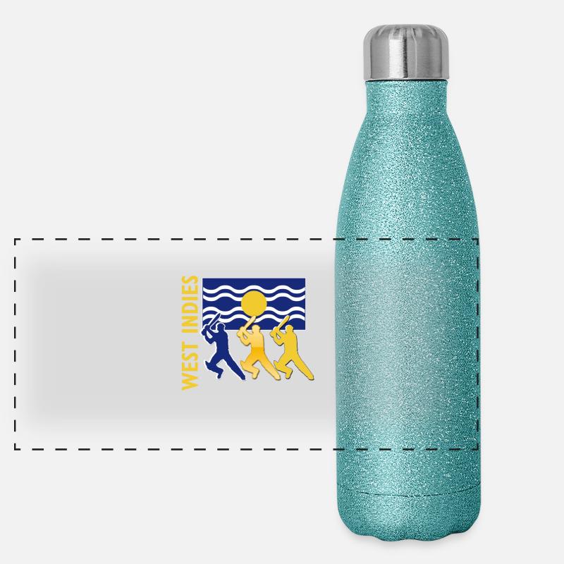 Cricket Players - West Indies Panoramic Glitter Thermal Bottle 500 ml