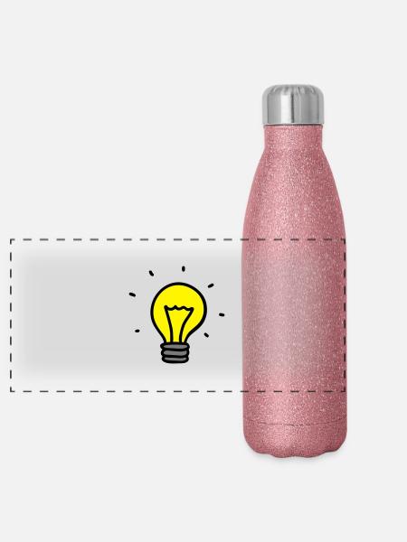 Glühbirne - Idee 3 - Panorama Glitzer Isolierflasche 500 ml - Pink Glitzer - Vorne