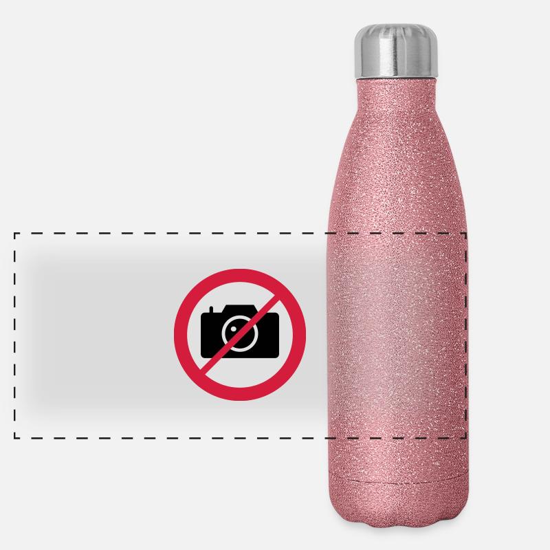 panneau de signalisation appareil photo Gourde isotherme panoramique pailletée 500 ml